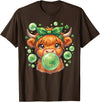 St. Patricks Day Highland Cow Blowing Bubblegum Celebrate St Patricks Day T-Shirt - Brown