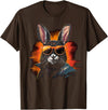 Cool Bunny Rabbit with Sunglasses Easter T-Shirt in Brown