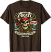 Dibble Dabble Designs Pirate Swag Argh Let the Pirate Shenanigans Begin Funny Pirate T-Shirt - Brown