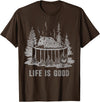 Trendy Apparel Life Is Good Hot Tub Bear Woods Explore Vintage T-Shirt - Brown