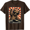 Bear DJ Stuff & Accessories Cool Retro Bear DJ Funny Bears Music Men Women Kids T-Shirt - Brown