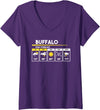 Buffalo 5 Days Forecast Tees Womens Buffalo 5 Days Forecast V-Neck T-Shirt - Purple