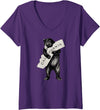 America Vintage California Womens Retro I Love California Shirt Art-Vintage Cali Pride Bear V-Neck T-Shirt - Purple
