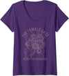 Medusa Apparel Womens Medusa The Female Gaze Petrify The Patriarchy V-Neck T-Shirt - Purple