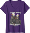 Jackie and Shadow Bald Eagle Family Tee Womens Jackie And Shadow Sunny And Gizmo Big Bear Lake 2025 V-Neck T-Shirt - Purple