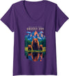 Wildlife Preserve Grand Teton Grizzly Bear Gifts Womens Grizzly 399 Bear Lovers Queen Of The Tetons National Park V-Neck T-Shirt - Purple