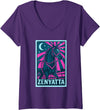 Handicapping Horse Gear Womens Zenyatta Horse, Horse Racing, Del Mar, Santa Anita, Horses V-Neck T-Shirt - Purple