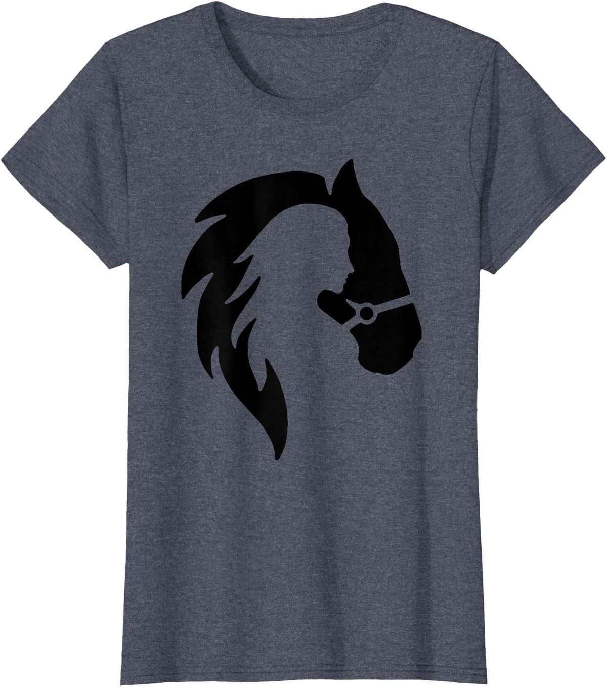 Happy Dog Merch Horse Lover Women Girl Western Gift T-Shirt - Heather Blue