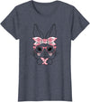 Happy Easter Bunny Easter Eggs Rabbit Easter Rabbit T-Shirt in Heather Blue