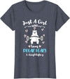 Hiking Lover Design Just A Girl Who Loves Polar Bears and Weightlifting T-Shirt - Heather Blue