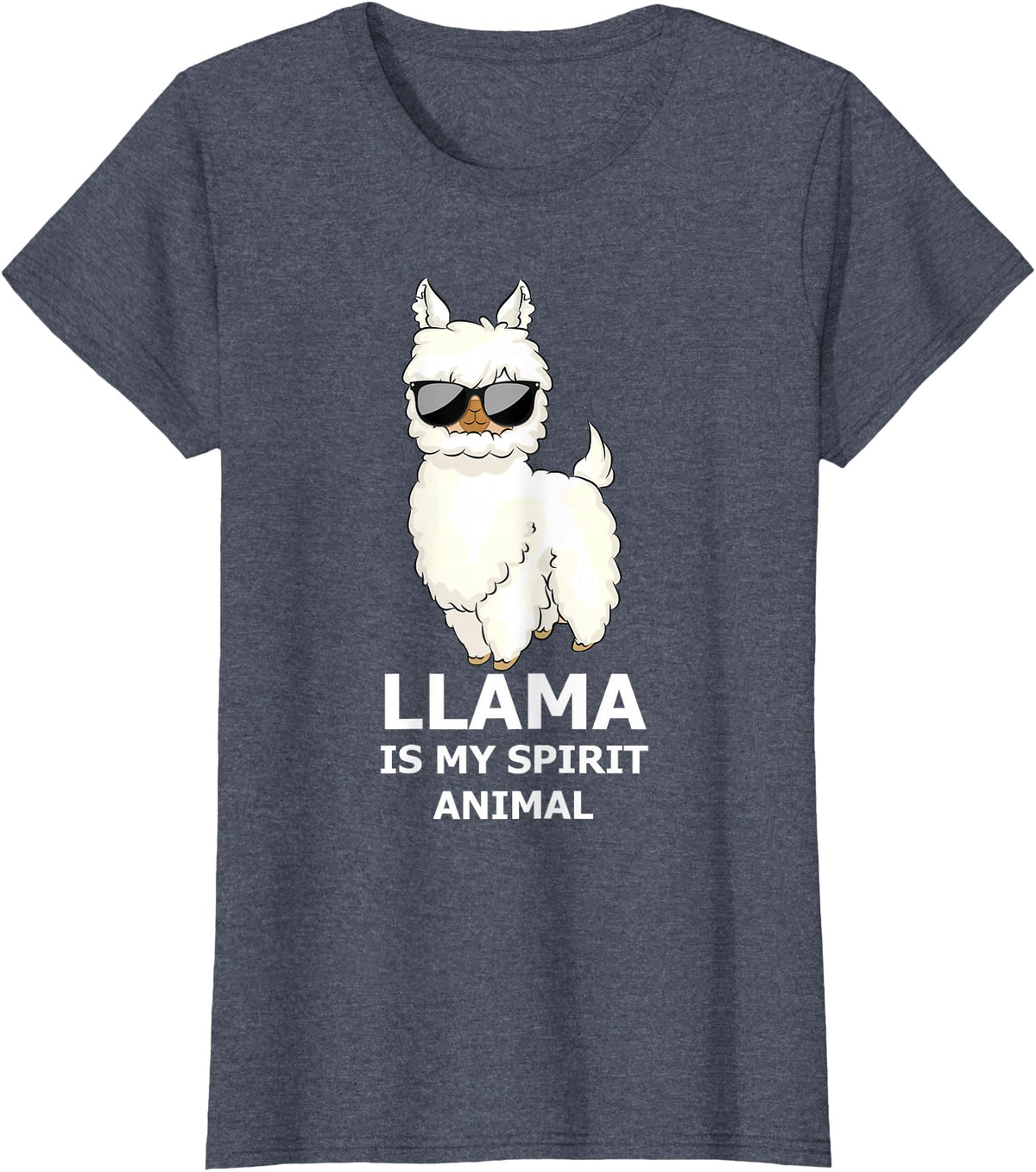Llama Is My Spirit Animal - Funny Llama T-Shirt - Heather Blue