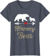 Bear Family Matching Leopard Happy Mother's Day Womens Mammy Bear Leopard Fun Mother's Day Bear Cub Matching Family T-Shirt - Heather Blue