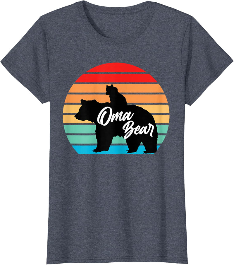 mother's day Gifts oma bear grandma bear T-Shirt - Heather Blue