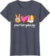 BALARI Peace Love Guinea Pigs Cute Guinea Pig Lover Women Girls T-Shirt - Heather Blue