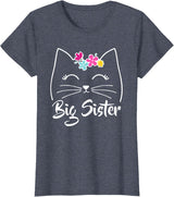 Best Cat Humor Tees & Gifts Big Sister Cute Kitty Cat Lover Pets T-Shirt