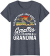 Giraffes Outfits For Grandmas Giraffe Grandma T-Shirt - Sapphire Blue