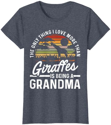Giraffes Outfits For Grandmas Giraffe Grandma T-Shirt - Sapphire Blue