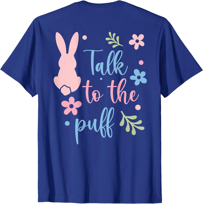 Cute Rabbit Lover Bunny Graphic T-Shirt (Brown) in Royal Blue