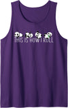 Best Panda Humor Fashion Cute Kawaii Bear Panda Family Funny This Is How I Roll Tank Top - Purple