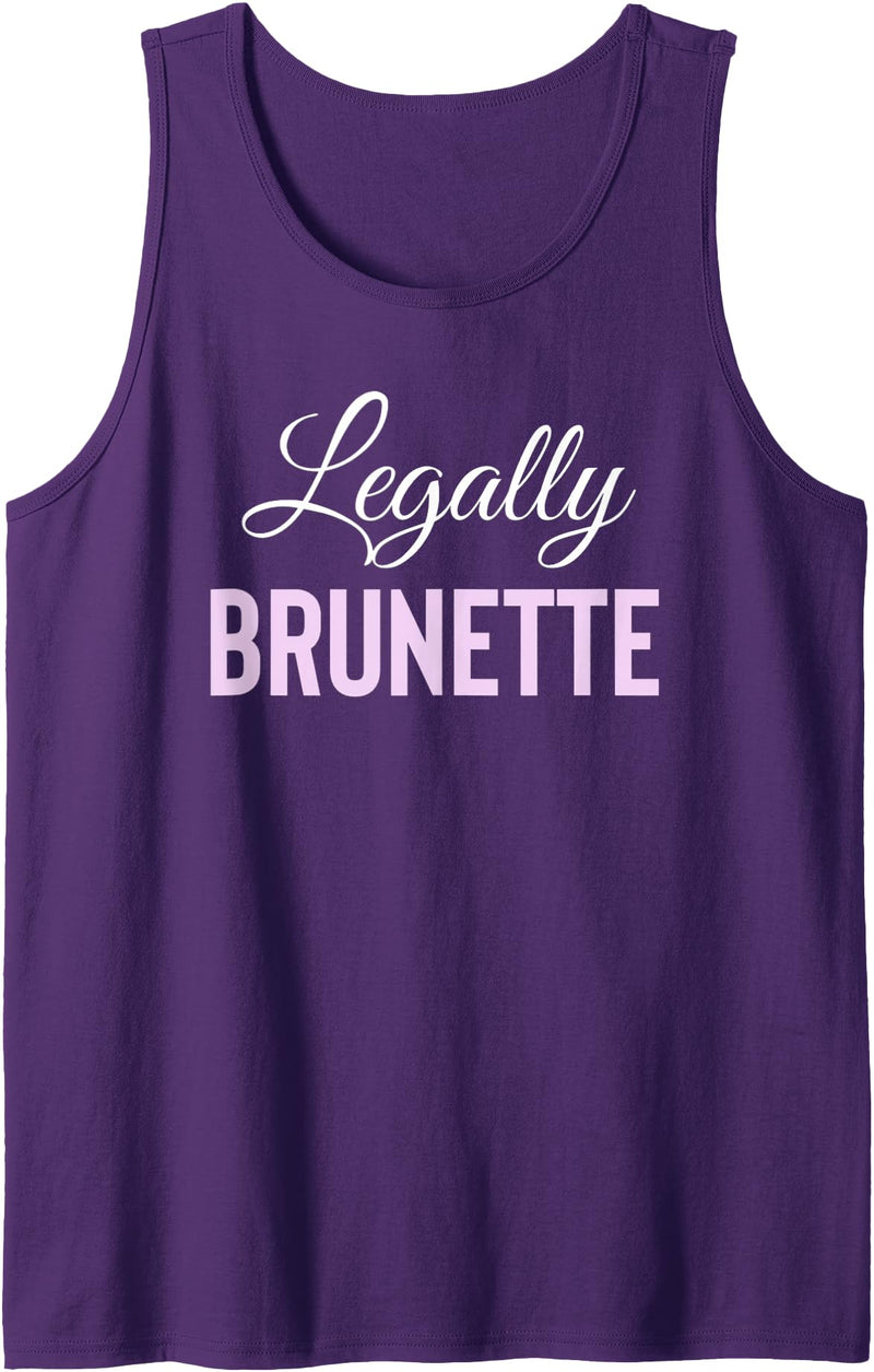 Bailey Bear Apparel Legally Brunette Lawyer Attorney Law School Tank Top - Purple