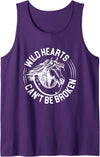 Wild Hearts Cant Be Broken Horses Jumping Horse Riding Tank Top - Purple