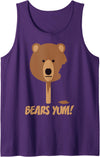 Gay Bear & Cub Woof Shirt Co Gay Woof, Grr, Growl Bears, Cubs & Otters LGBTQ Gay Pride Tank Top - Purple