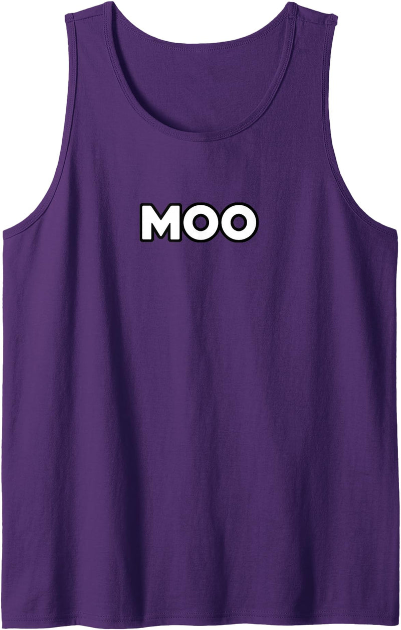 Moo Talking Cow Moo - Funny Cow Goes Moo Tank Top - Purple