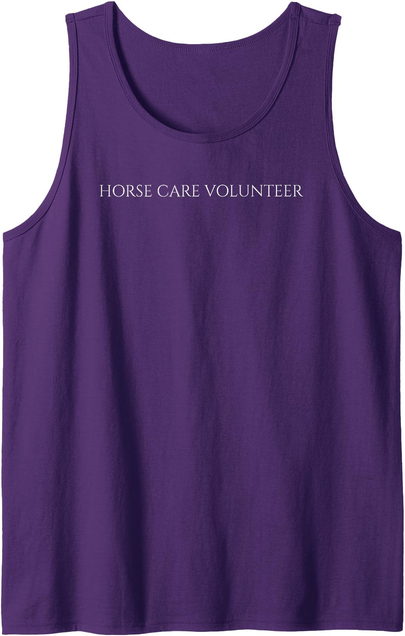 Animal Welfare Gifts Horse Care Volunteer Animal Welfare Tank Top - Purple
