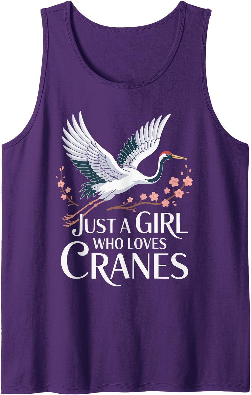 Sandhill Crane Birding Bird Lover SteMi Apparel Sandhill Crane Bird Lover Birdwatching Ornithology Birder Tank Top - Purple
