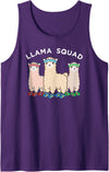 Llama Squad Running Jogger Animal Runner Tank Top - Purple