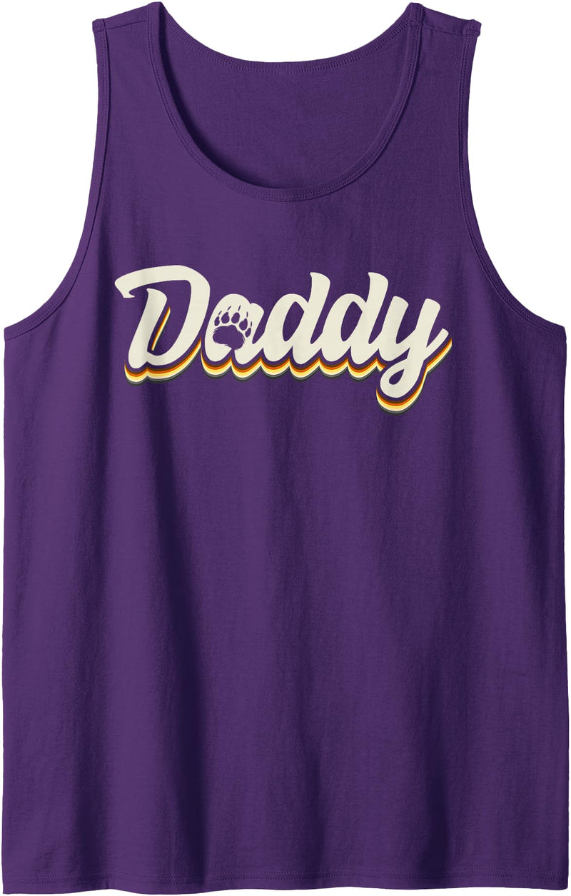 Bear Community Bear Brotherhood Gay Men Gifts Mens Daddy Bear Gay Pride LGBT Bear Flag Tank Top - Purple