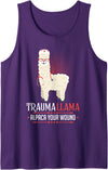 Funny Nurse Day Healthcaren Nicu JD0 Nurse Trauma Llama Alpaca Your Wounds Tank Top - Purple