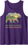 Save Our Parks Resist National Parks Bear Apparels Resist Save Our Parks National Park Bear Nature Protection Tank Top - Purple