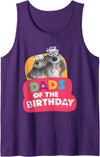 Masha and the Bear Friends. Dads of The Birthday Tank Top - Purple