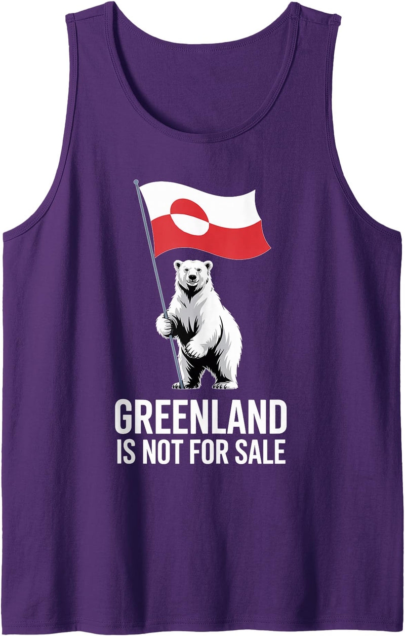 Arctic Polar Bear Greenland Protest Greenland is Not for Sale Arctic Polar Bear Tank Top - Purple
