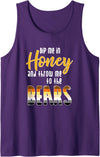 Gay Bear Community Mens Dip me in Honey and Throw me to the Bears - Funny Gay Pride Tank Top - Purple
