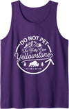 Do Not Pet The Fluffy Cows Gifts for Men & Boys Do Not Pet The Fluffy Cows Buffalo & Bison Yellowstone Park Tank Top - Purple