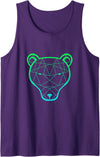 PV247 bear on the hunt Bear grizzly bear brown bear mighty bear paw hunter wild Tank Top - Purple