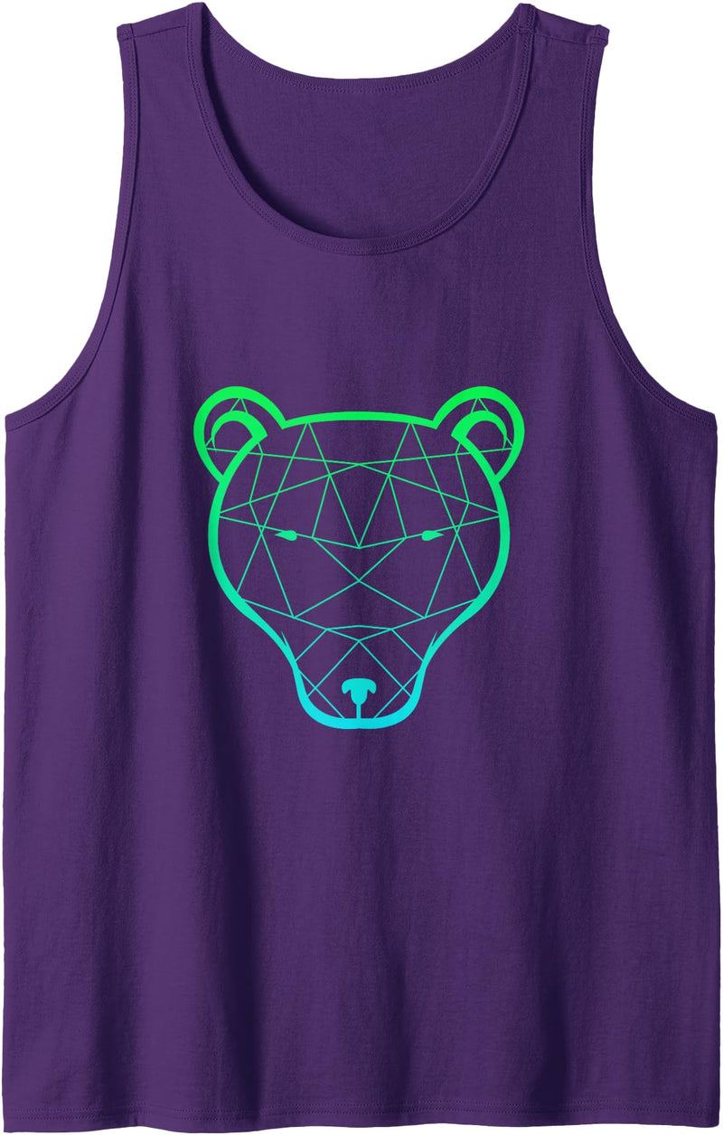 PV247 bear on the hunt Bear grizzly bear brown bear mighty bear paw hunter wild Tank Top - Purple