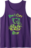 don't care weed bear design don't care weed bear - 420 gifts for stoners - funny weed Tank Top - Purple