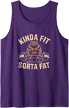 Bear Powerlifting Kinda Fit Sorta Fat Gym Humor Funny Kinda Fit Sorta Fat Bear Powerlifting Tank Top - Purple