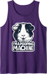 Guinea Pig Fashion Guinea Pig: I'm a Pooping Machine Tank Top - Purple