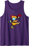 The Dancing Bear with Mask Tshirt Dancing Bear Wearing Mask For Men and Women Tank Top - Purple