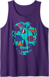 Memme Fishing Ocean Nature Fish Lover Funny Skull Gifts Tank Top - Purple
