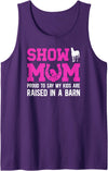 Proud Horse Show Mother For Mother's Day Horse Show Mom Proud Equestrian Mom Horse Show Mama Tank Top - Purple