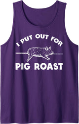 Cool Pig Roast Humor Quote Merch Pig Roast Apparel - Funny Roasts Lover Design Tank Top - Purple