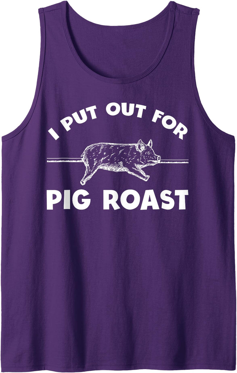 Cool Pig Roast Humor Quote Merch Pig Roast Apparel - Funny Roasts Lover Design Tank Top - Purple