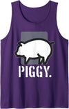 Bear Daddy Mens Piggy - Gay Adult Mens Kink Sex Pig Fetish Funny Humor Tank Top - Purple