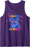 koalafied to Party Fun Animal pun new years party Koalafied To Party Fun Animal Pun Tank Top - Purple