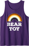 ArtDiggs-BearPride Bear Toy - Gay Bear Pride Rainbow Tank Top - Purple
